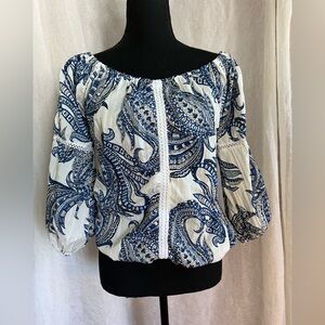 Paisley boho blouse